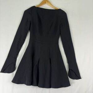 House of CB | Dresses | Babydoll Black Chiffon Halter Mini Dress